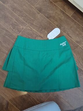 Malbon Golf Women's Emerald Pleated Mini Skirt Medium 67cm 26.3 Inches